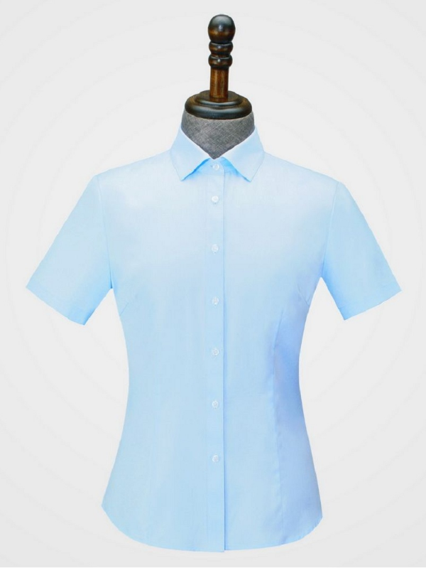 免烫系列-女短袖正规领衬衫 WD66092